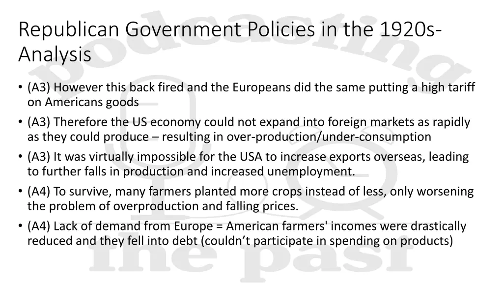 republican government policies in the 1920s 5