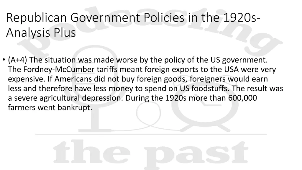 republican government policies in the 1920s 6