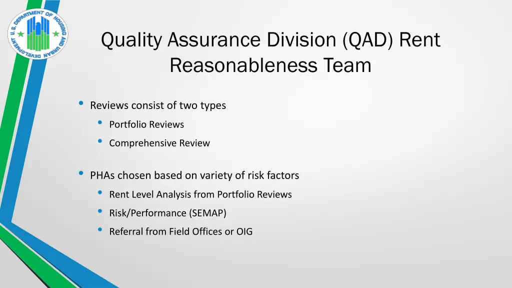 quality assurance division qad rent 1