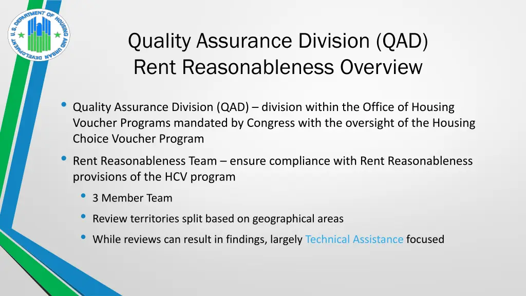 quality assurance division qad rent