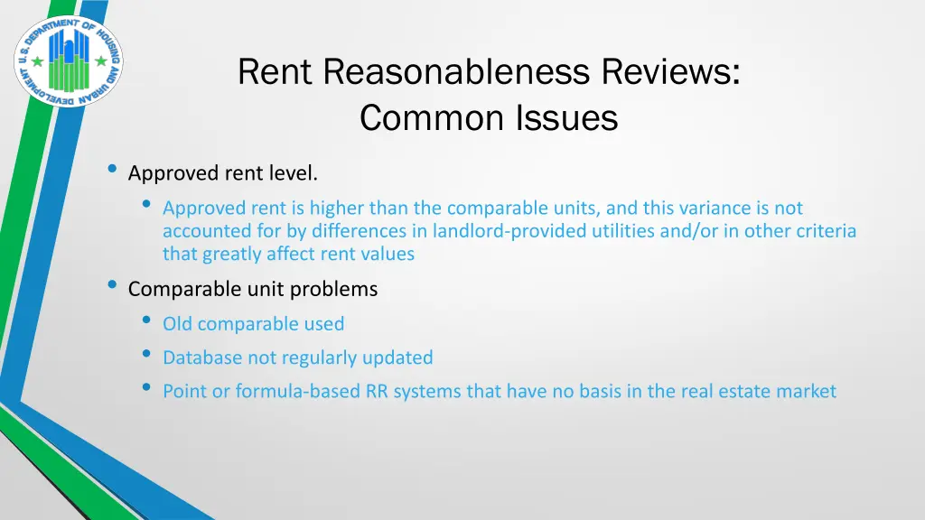 rent reasonableness reviews common issues 1