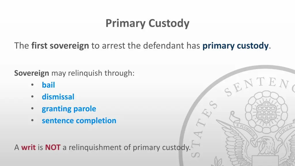 primary custody