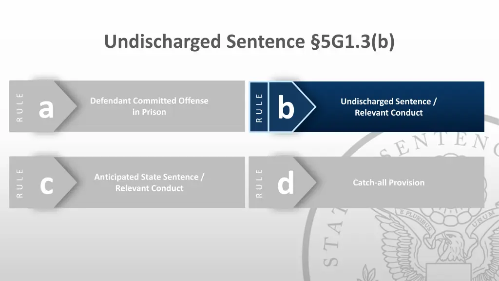 undischarged sentence 5g1 3 b