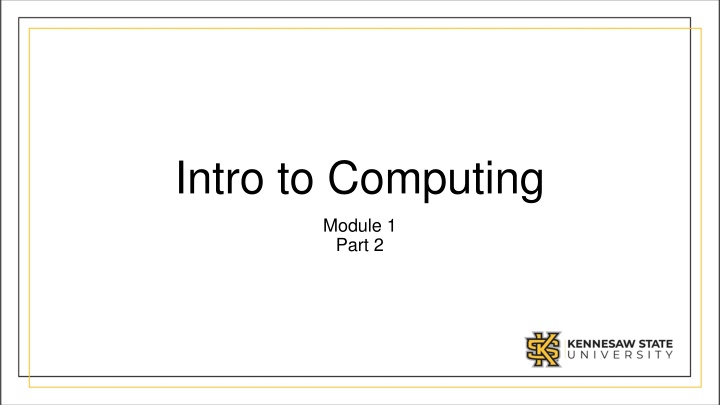 intro to computing