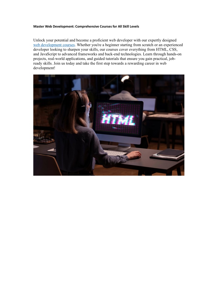 master web development comprehensive courses
