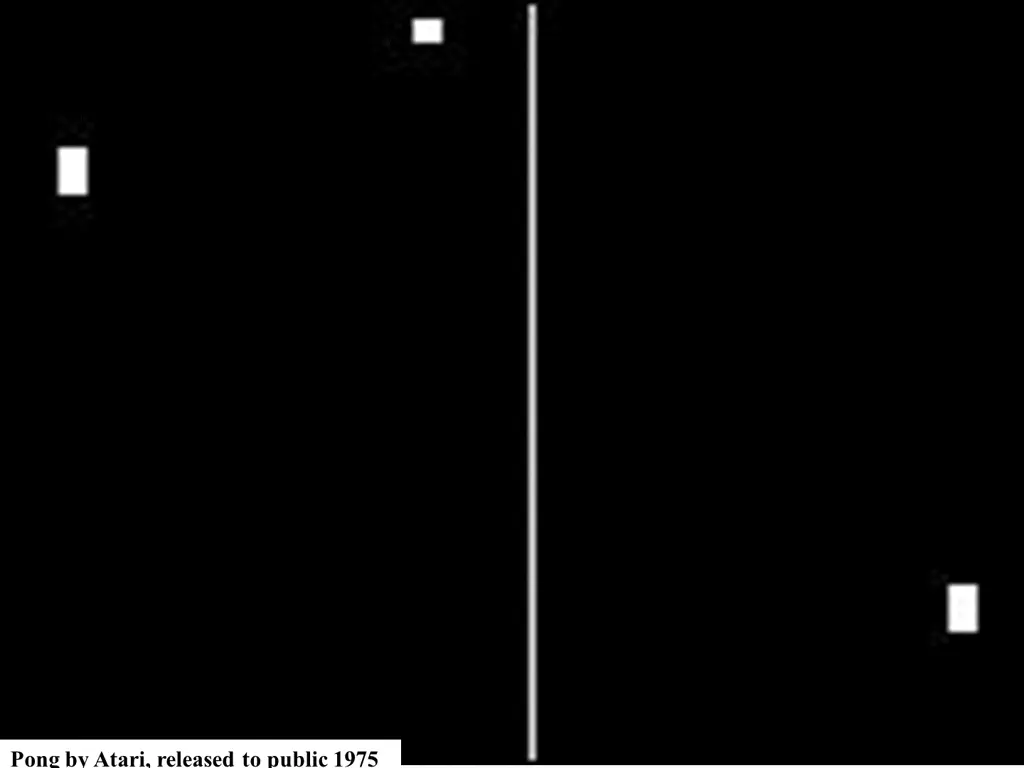 pong by atari released to public 1975