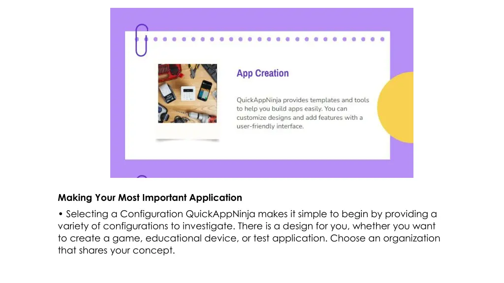 making your most important application