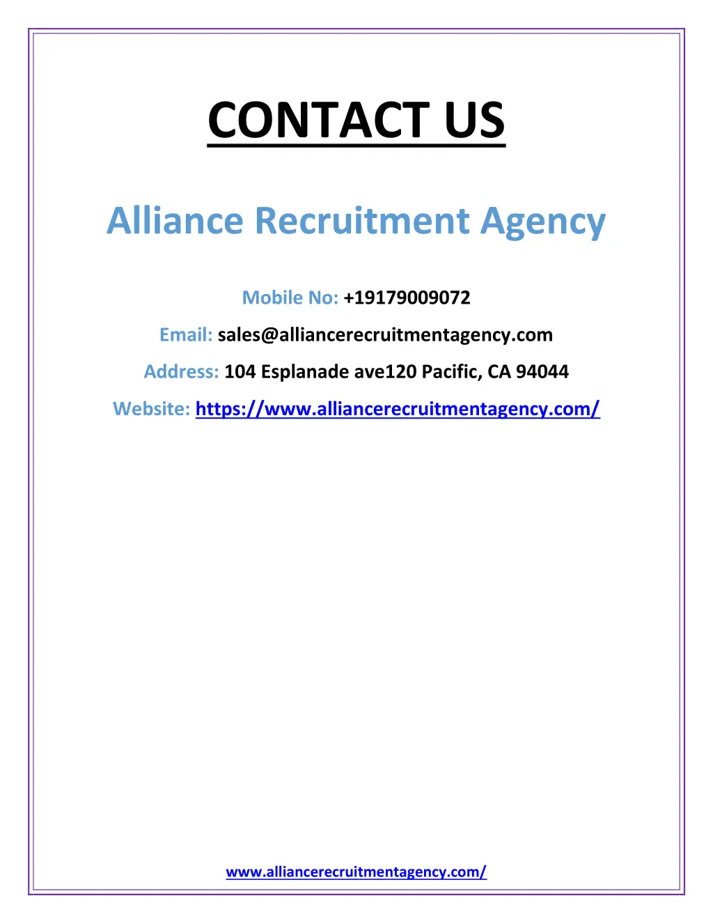 contact us