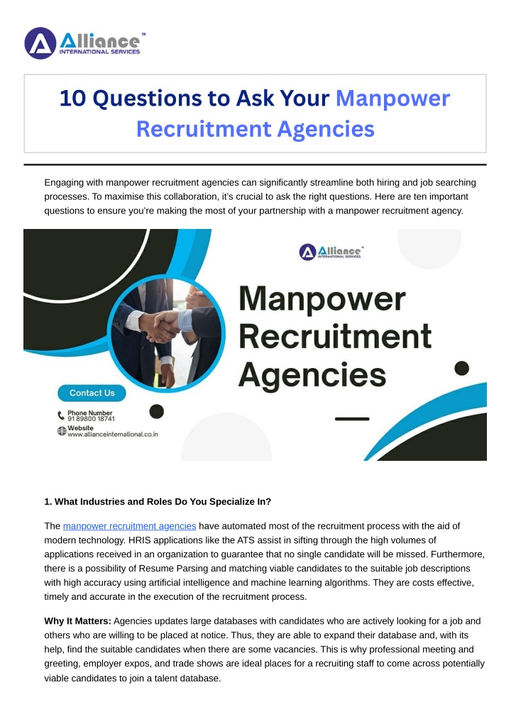 10 questions to ask your manpower recruitment