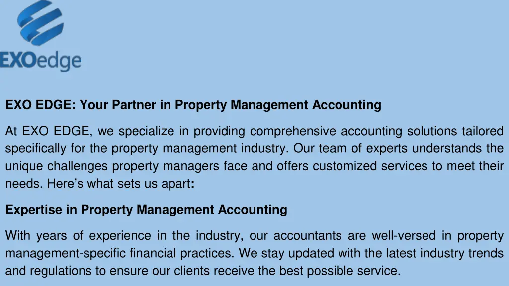 exo edge your partner in property management