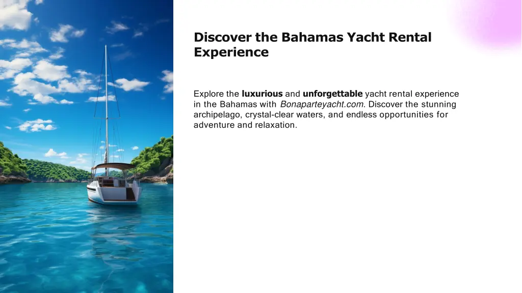 discover the bahamas yacht rental experience