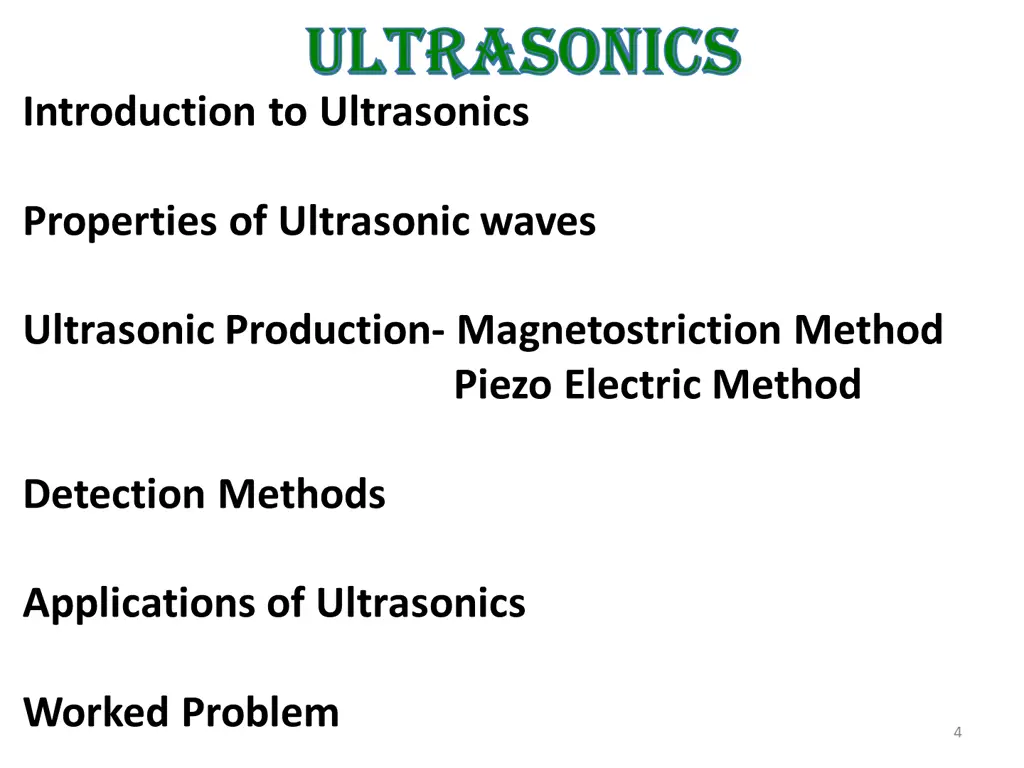 ultrasonics ultrasonics