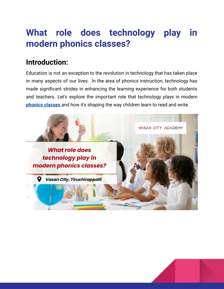 what modern phonics classes