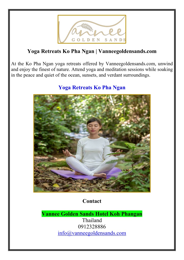 yoga retreats ko pha ngan vanneegoldensands com