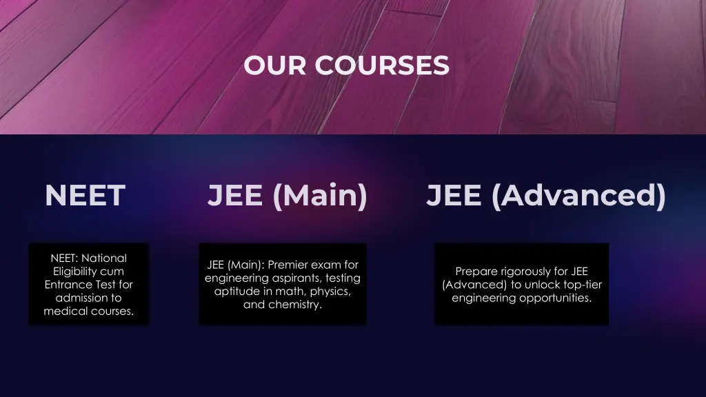 our courses