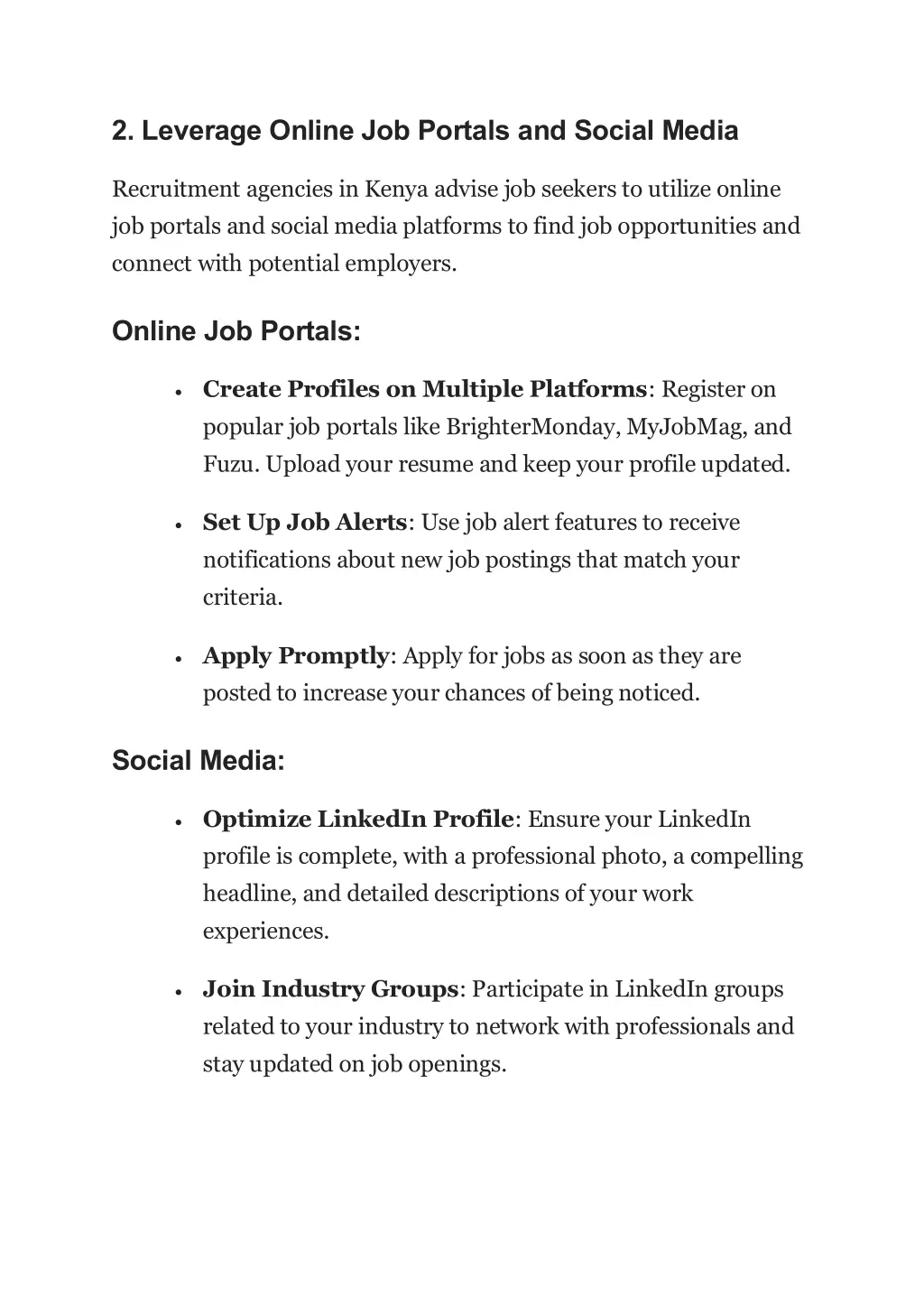 2 leverage online job portals and social media