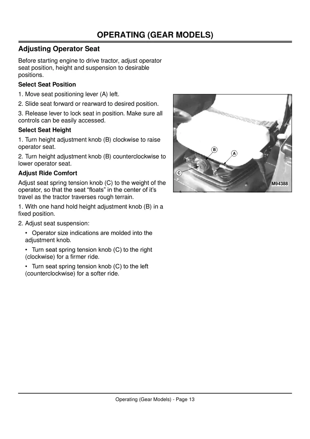 operating gear models 5