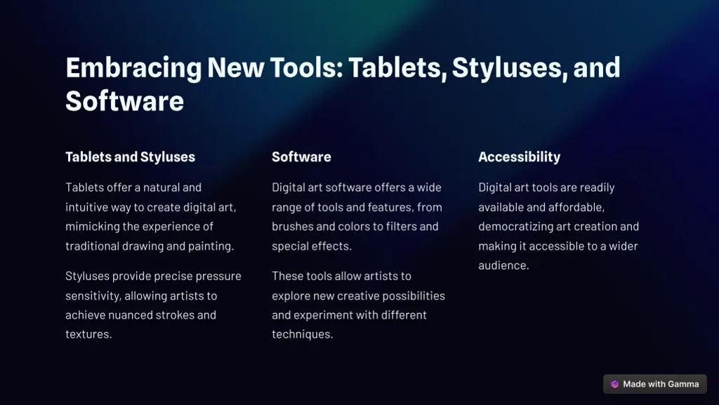 embracing new tools tablets styluses and software