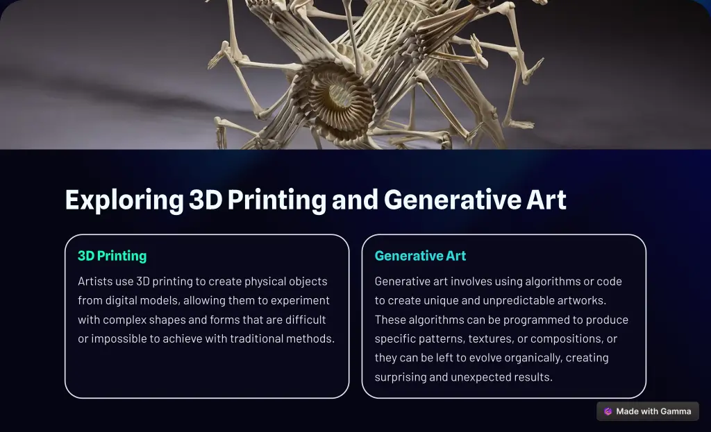 exploring 3d printing and generative art