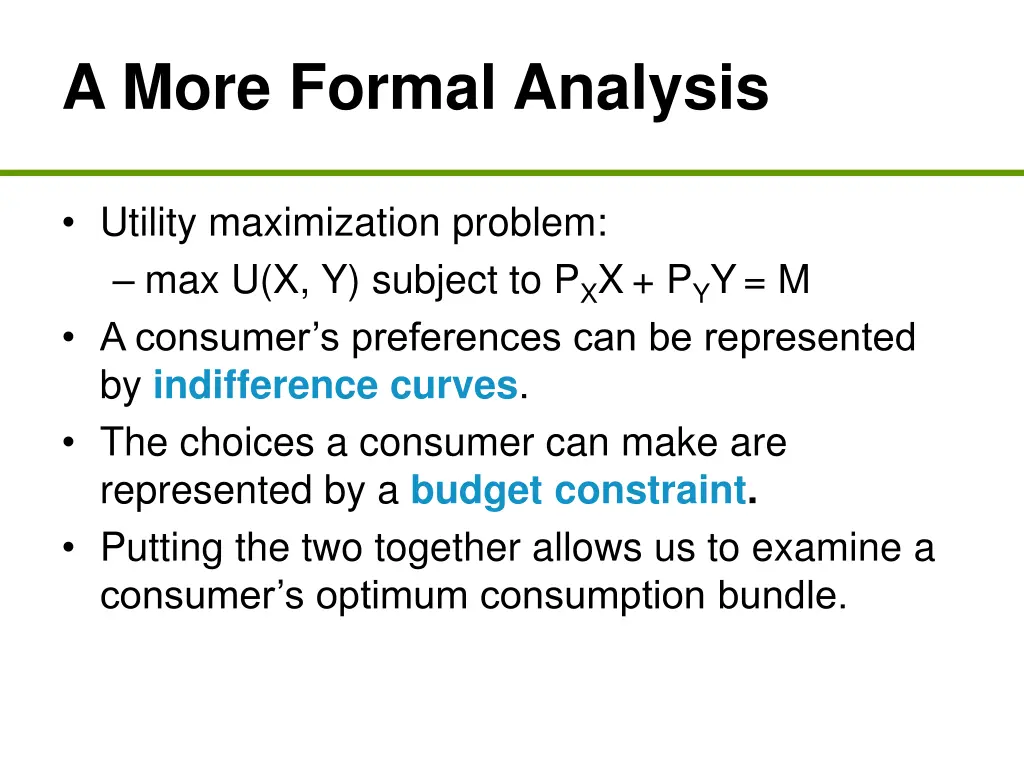 a more formal analysis