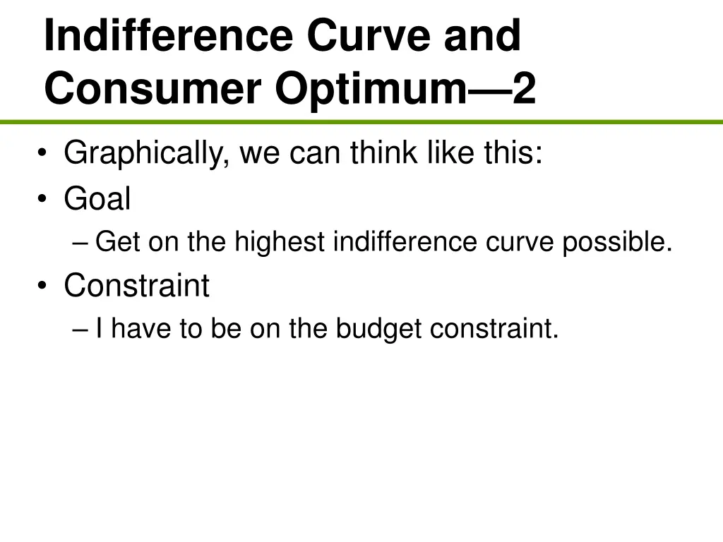 indifference curve and consumer optimum 2