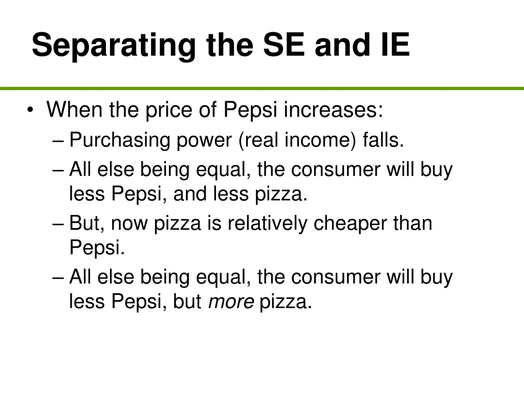 separating the se and ie