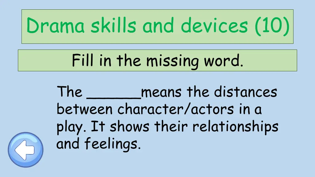 drama skills and devices 10