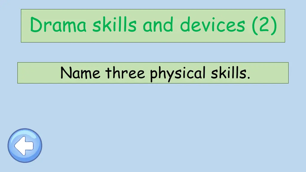 drama skills and devices 2