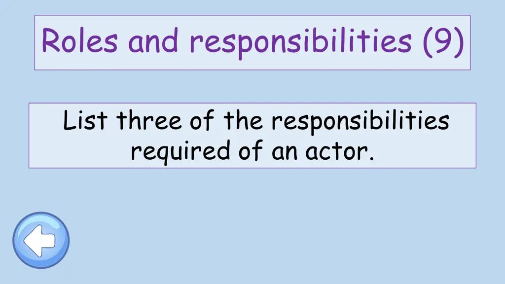 roles and responsibilities 9