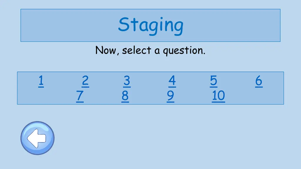 staging