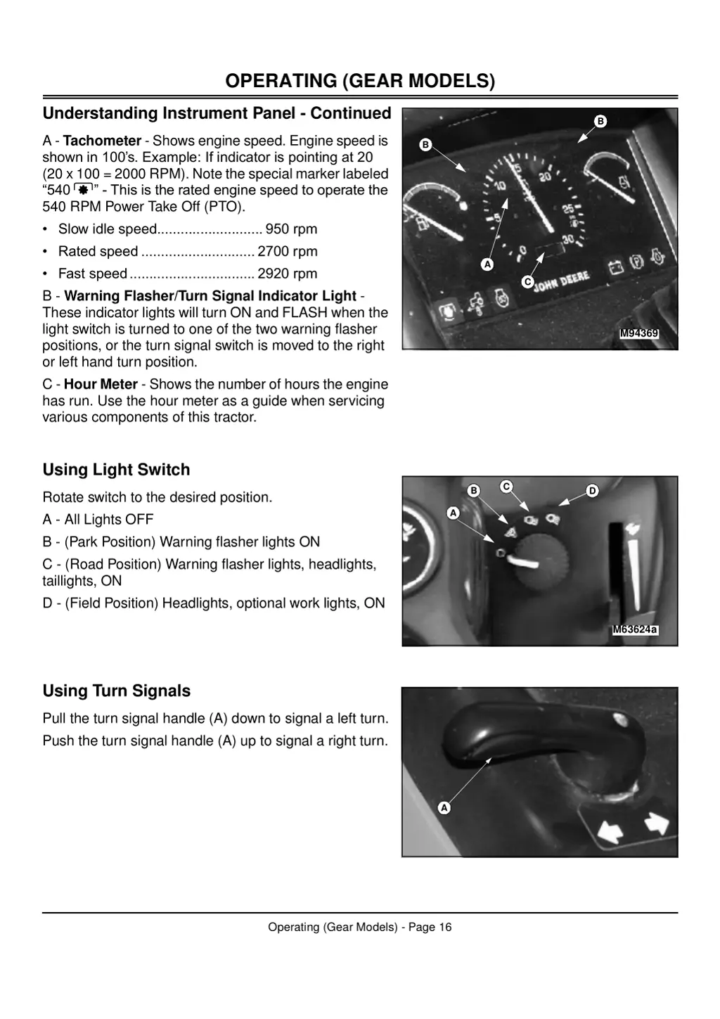 operating gear models 8