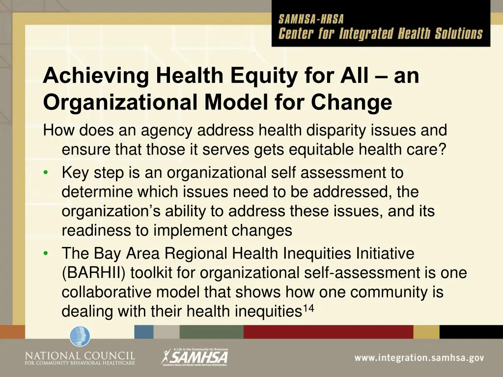 achieving health equity for all an organizational