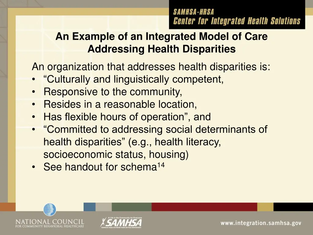 an example of an integrated model of care