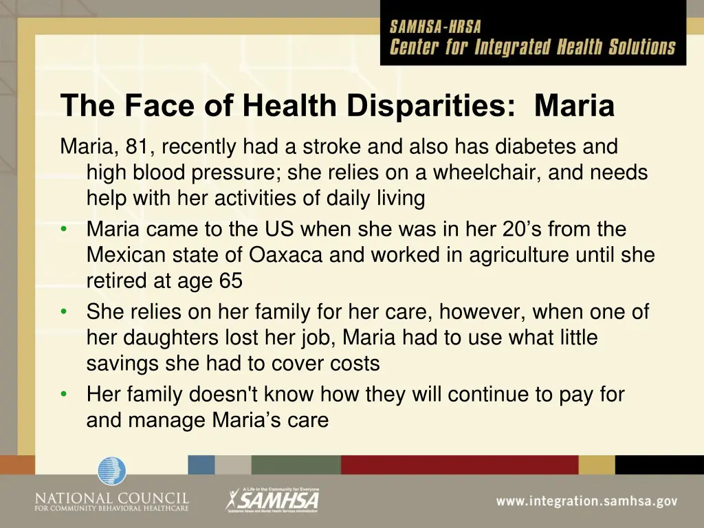 the face of health disparities maria maria