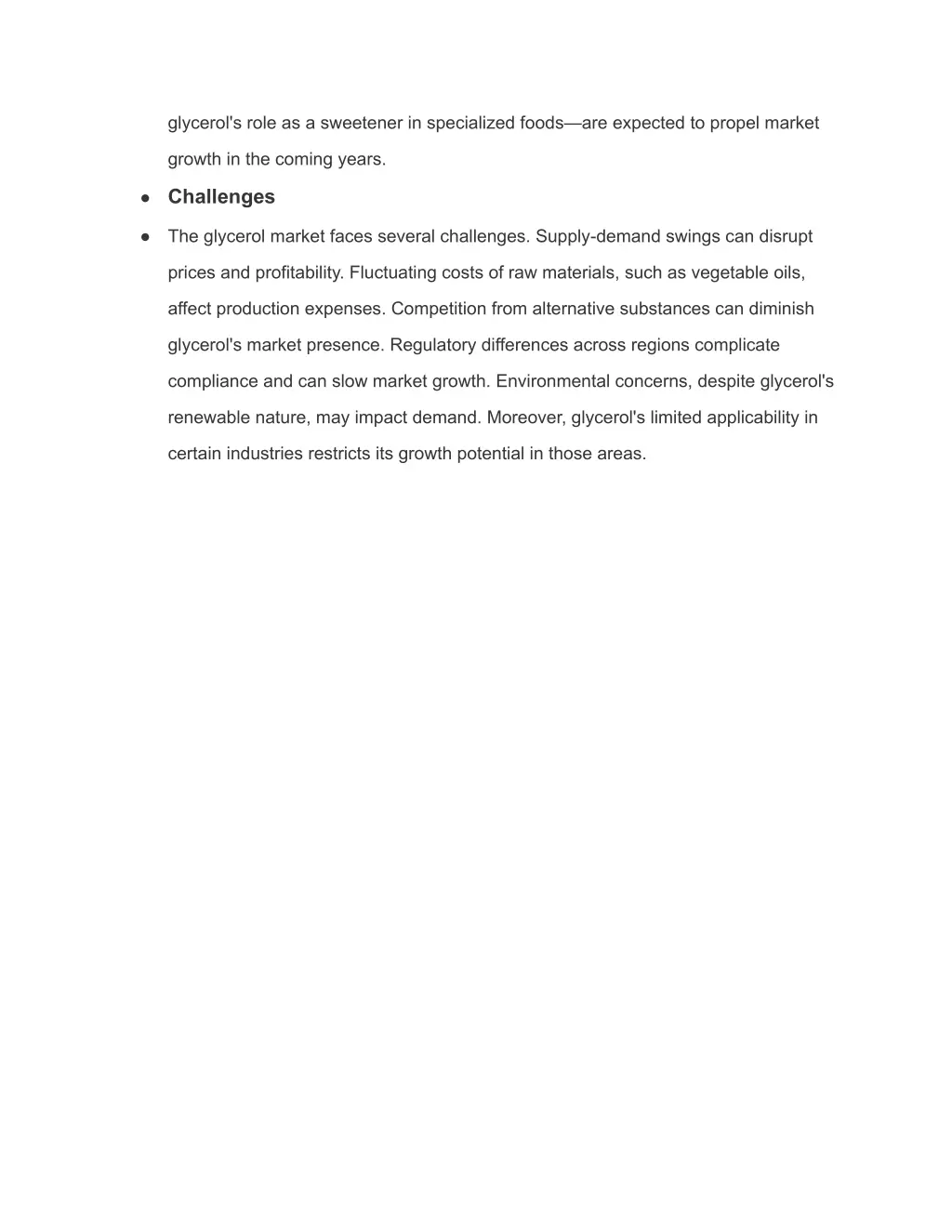 glycerol s role as a sweetener in specialized