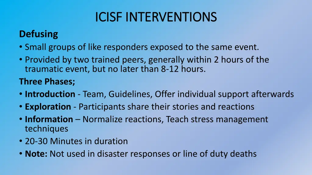 icisf interventions icisf interventions 1