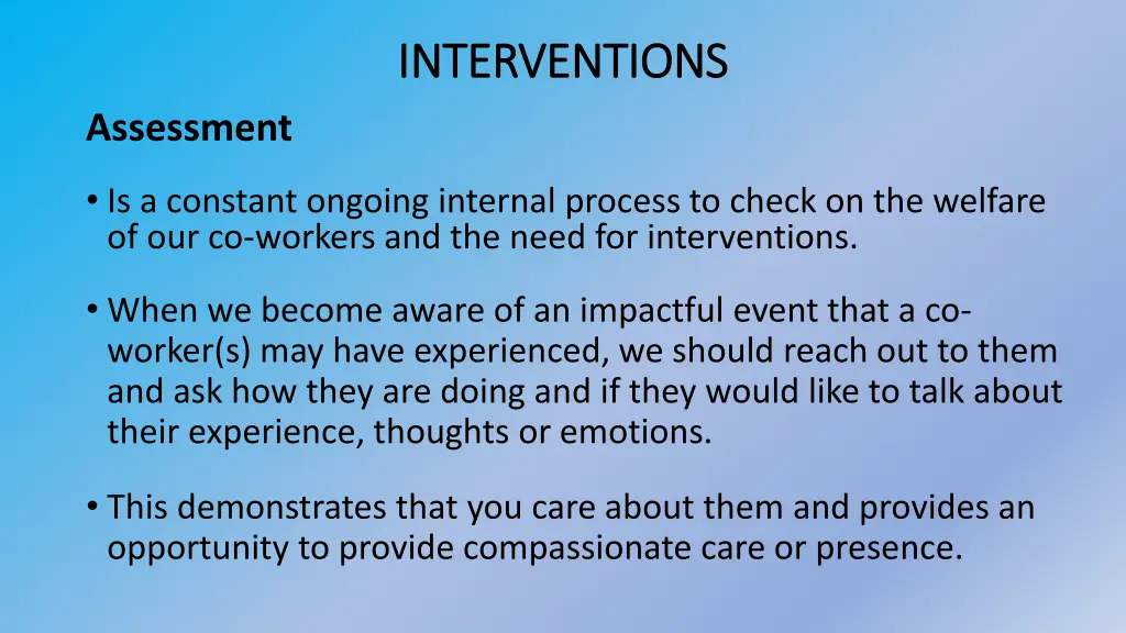 interventions interventions