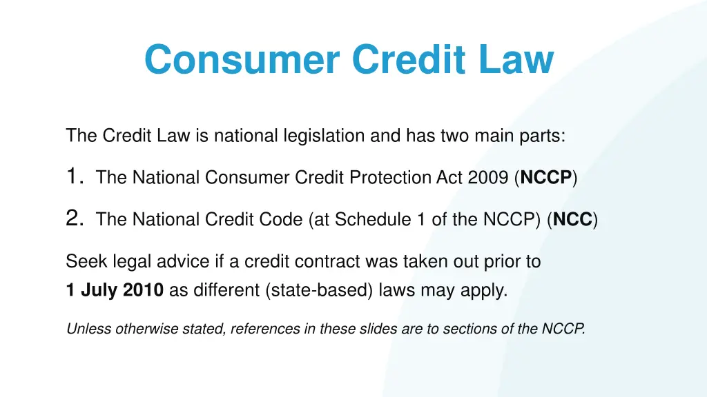 consumer credit law