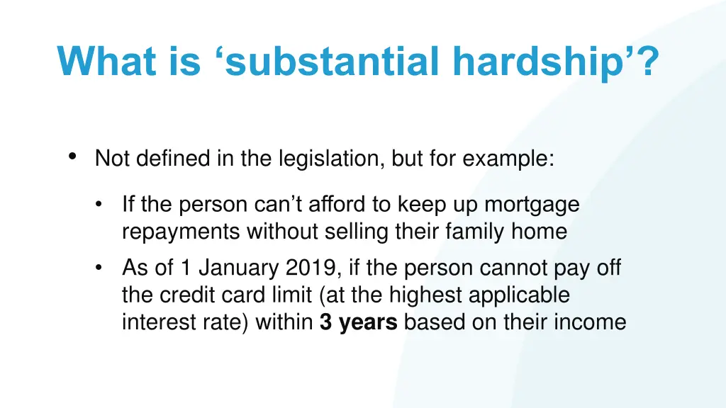 what is substantial hardship