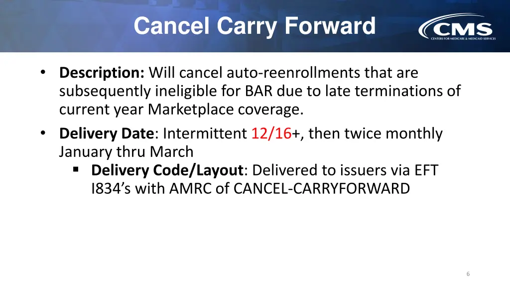 cancel carry forward