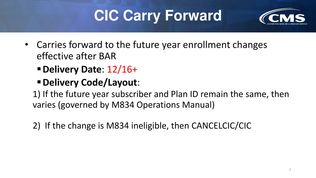 cic carry forward