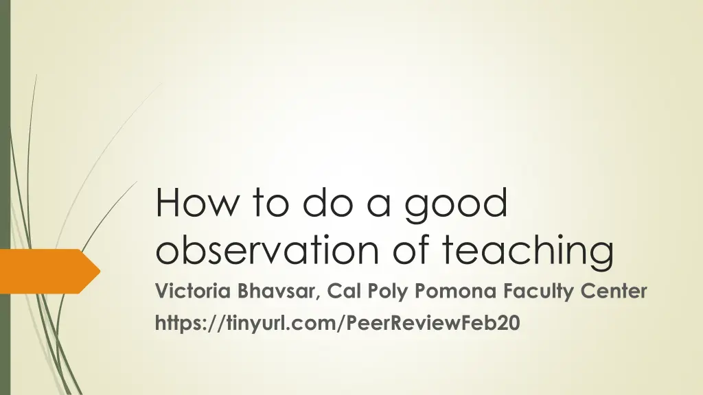 how to do a good observation of teaching victoria