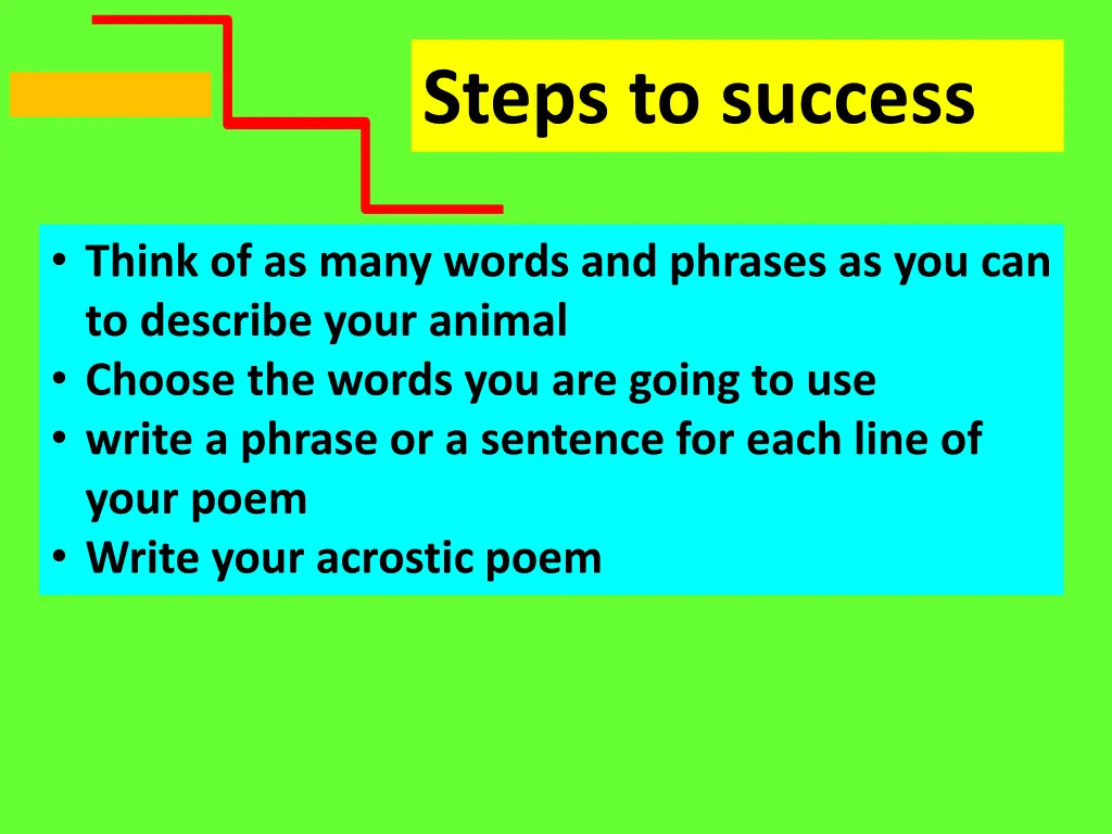 steps to success