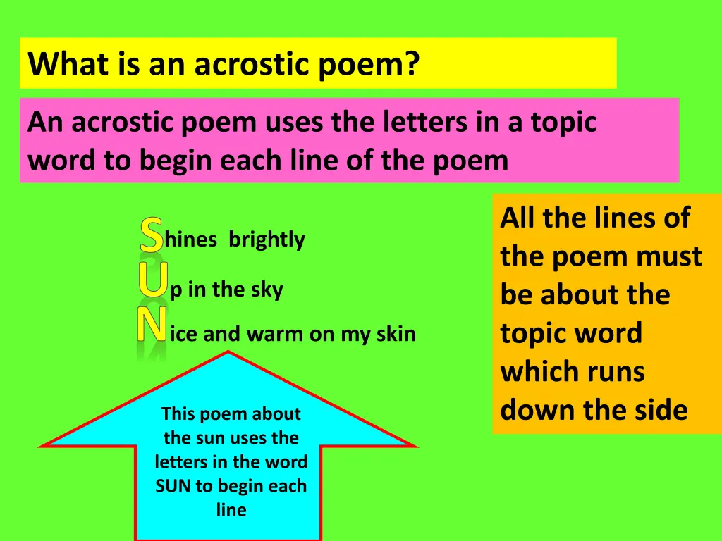 what is an acrostic poem