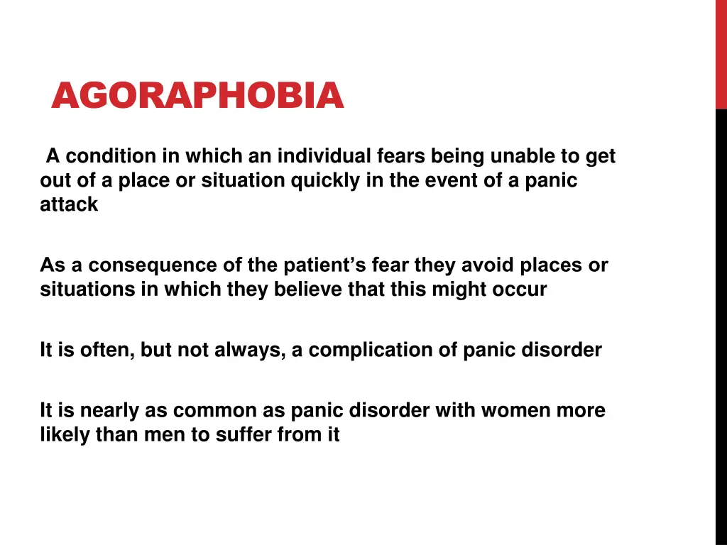 agoraphobia