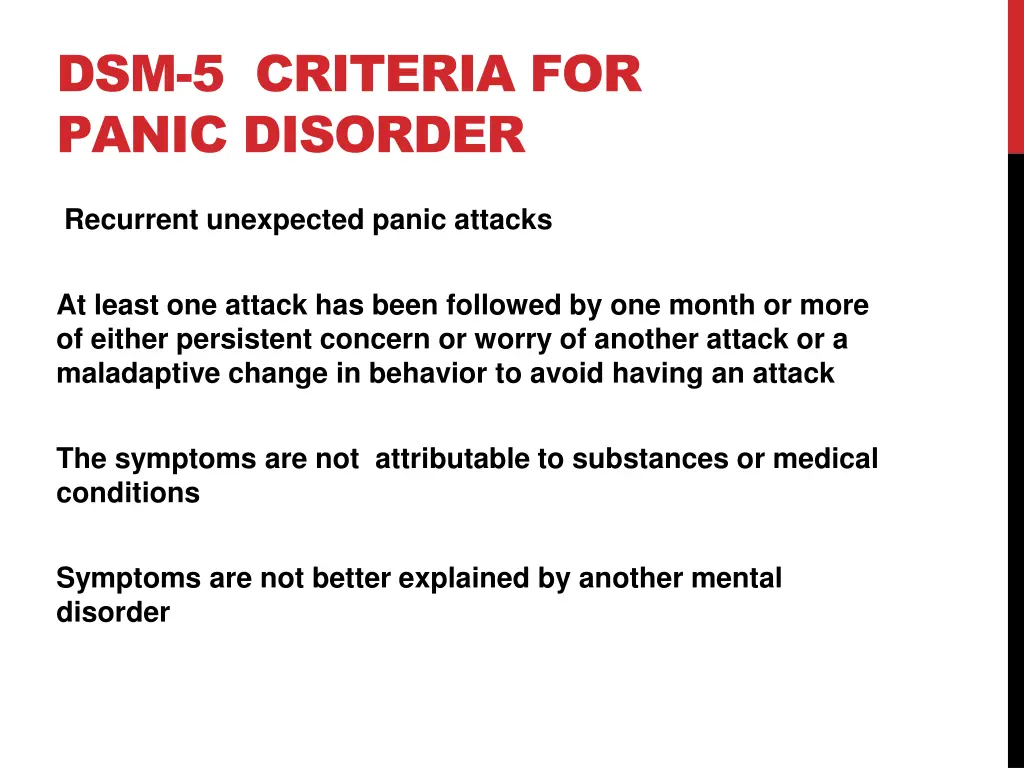 dsm 5 criteria for panic disorder