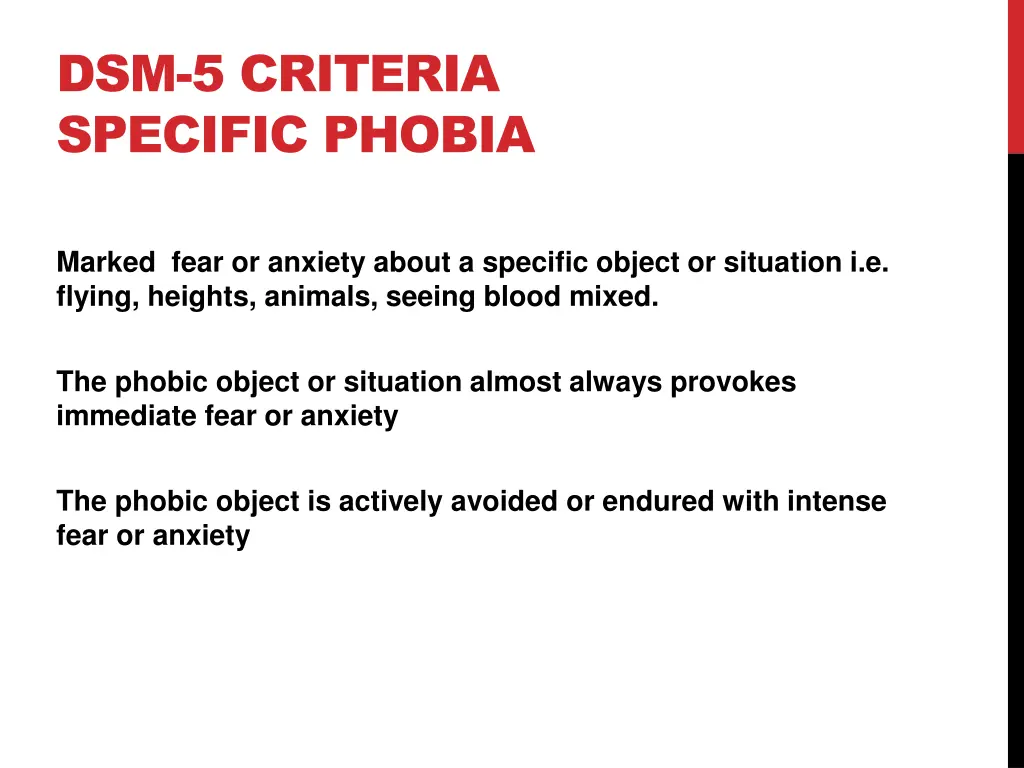 dsm 5 criteria specific phobia