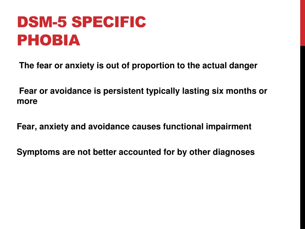 dsm 5 specific phobia