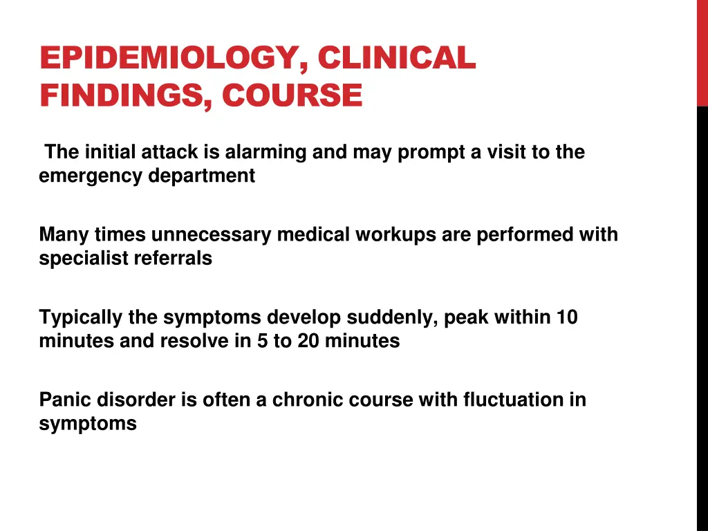 epidemiology clinical findings course 1