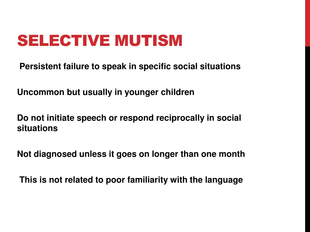 selective mutism